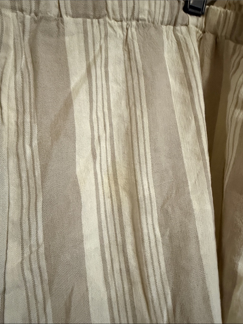 Torrid 2x 18/20 Striped Linen-Blend Paperbag Women’s Shorts - Cream & Taupe NWT - Picture 5 of 10